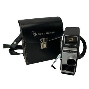 Vintage‎ Bell Howell Electric Eye 8mm Movie Camera Metal Black Case - Untested